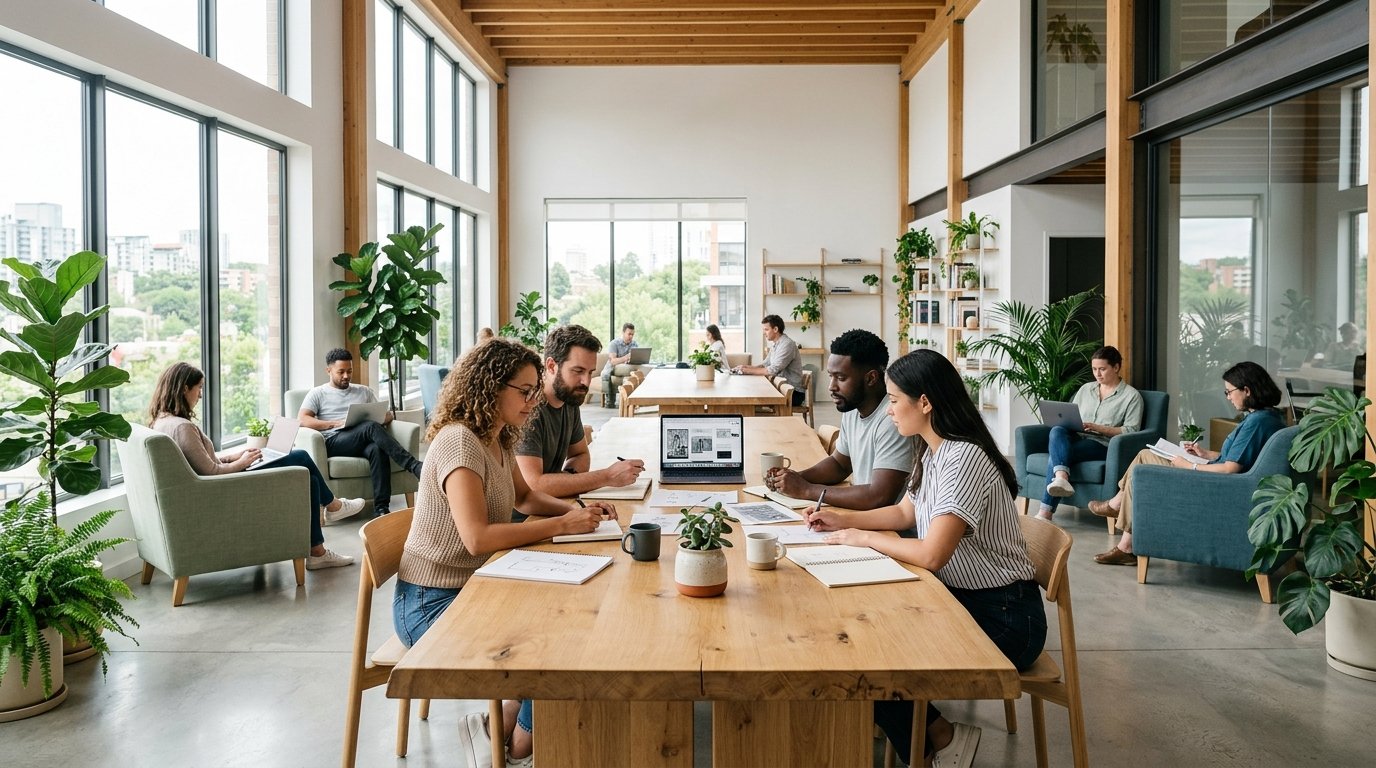 Modern gestalteter Kollaborationsbereich